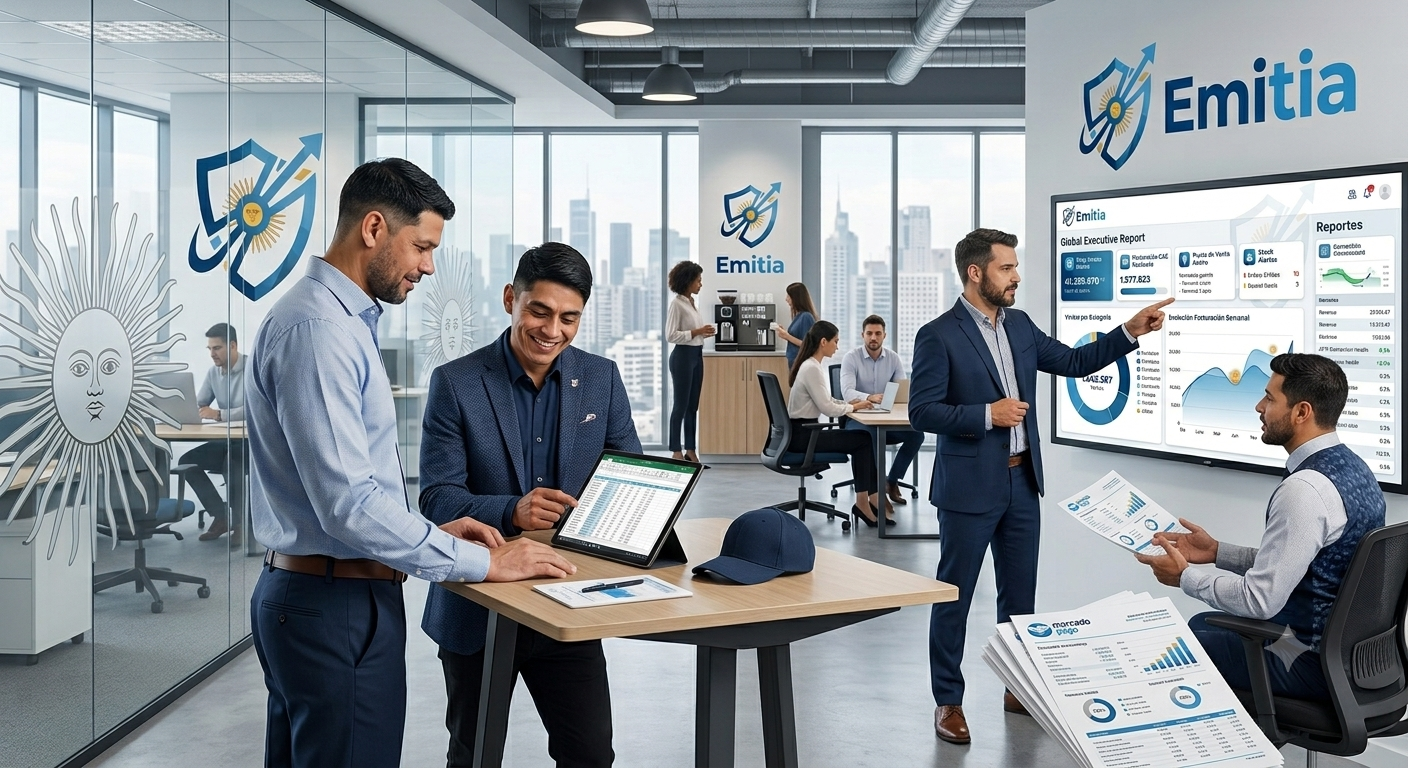 Oficina EMITIA — equipo trabajando con el ERP